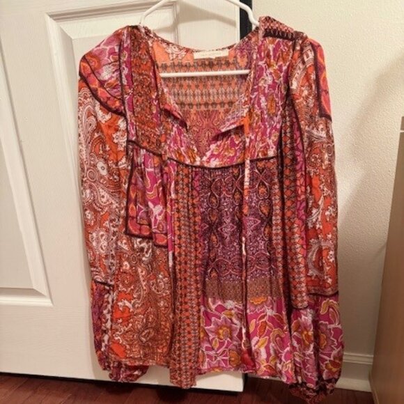 BEAUTIFUL FALL BLOUSE BY OLIVACEIOUS SIZE MEDIUM - Picture 1 of 1